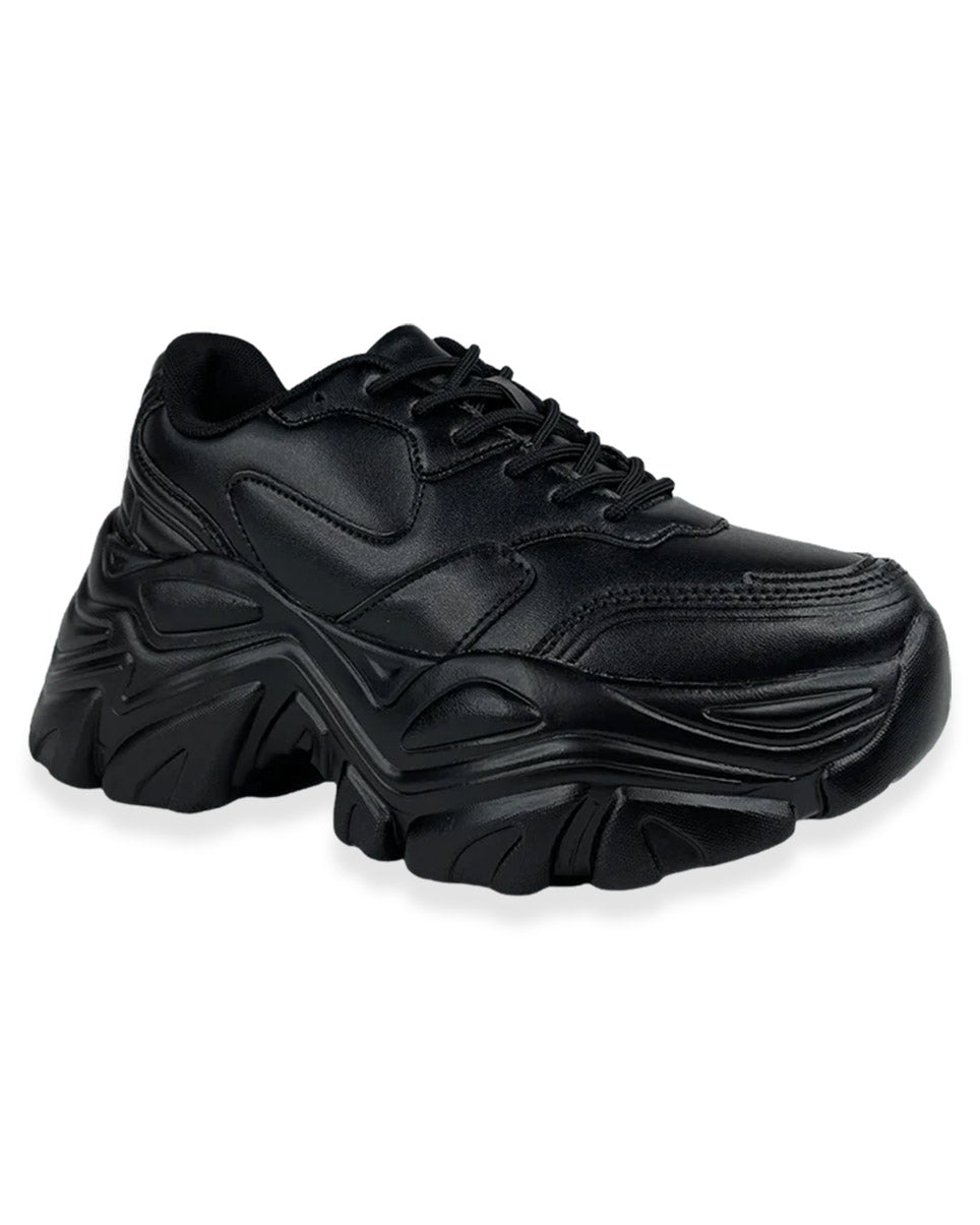 Black Flexx Platform Sneakers