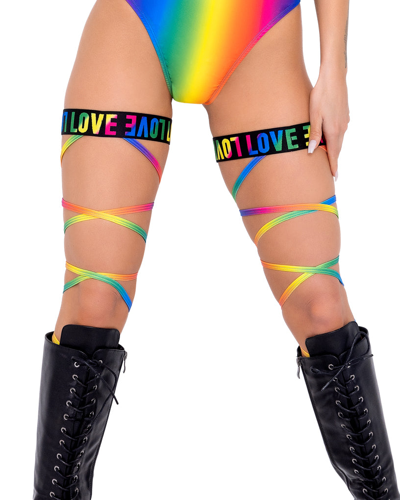 Rainbow Love Leg Wraps (Pair)