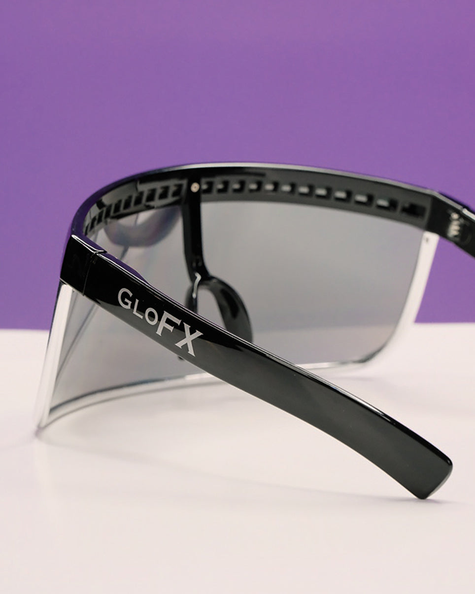 GloFX Galactic Invader Diffraction Visor - Rainbow Gradient - Rave Wonderland