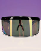 GloFX Galactic Invader Diffraction Visor - Rainbow Gradient - Rave Wonderland