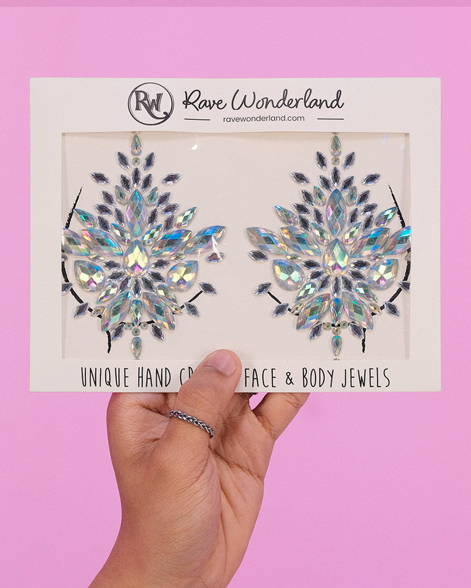 Iridescent Self-Adhesive Jewel Pasties - Rave Wonderland