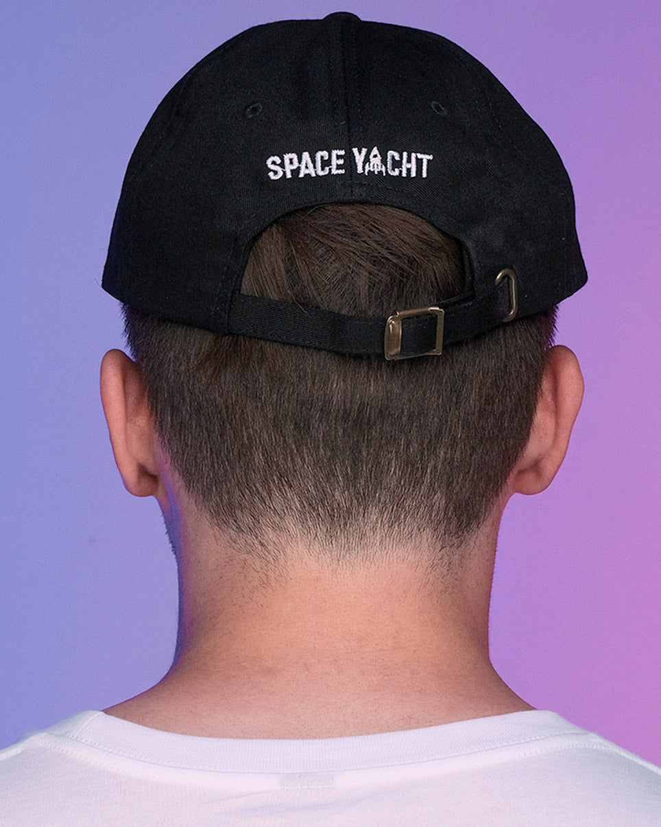 Space Yacht Black & White Dad Hat