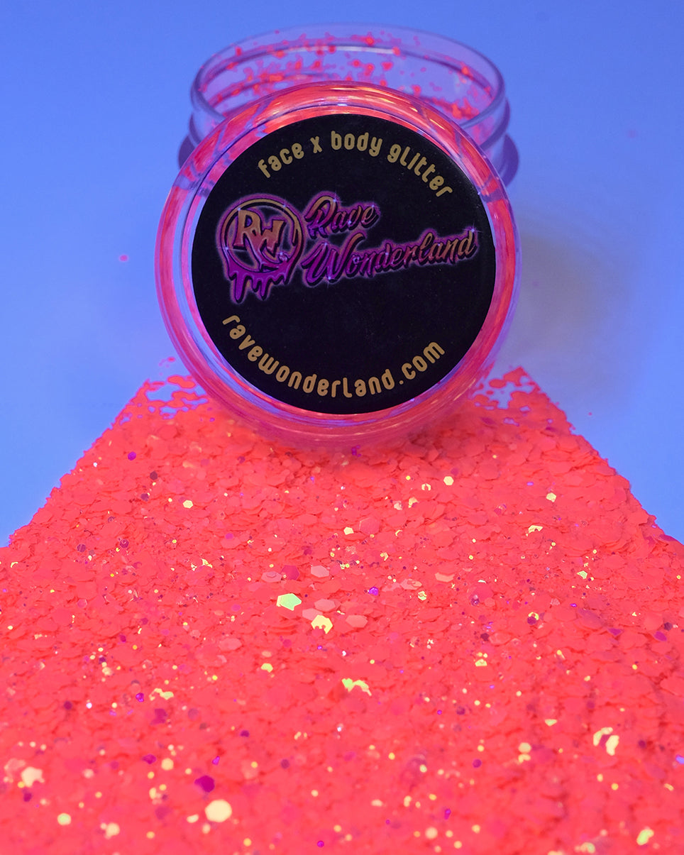 Electric Paradise Coral Chunky Glitter