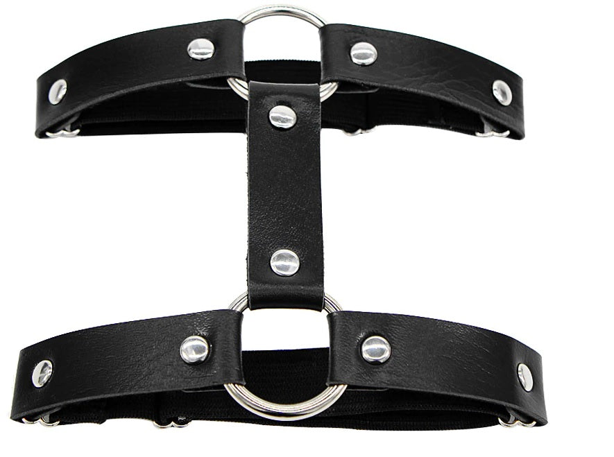 1pc Miss Behaved Dual-Strap Leg Garter for Edgy Style Rave Wonderland 1pc Miss Behaved Dual-Strap Leg Garter for Edgy Style Rave Wonderland