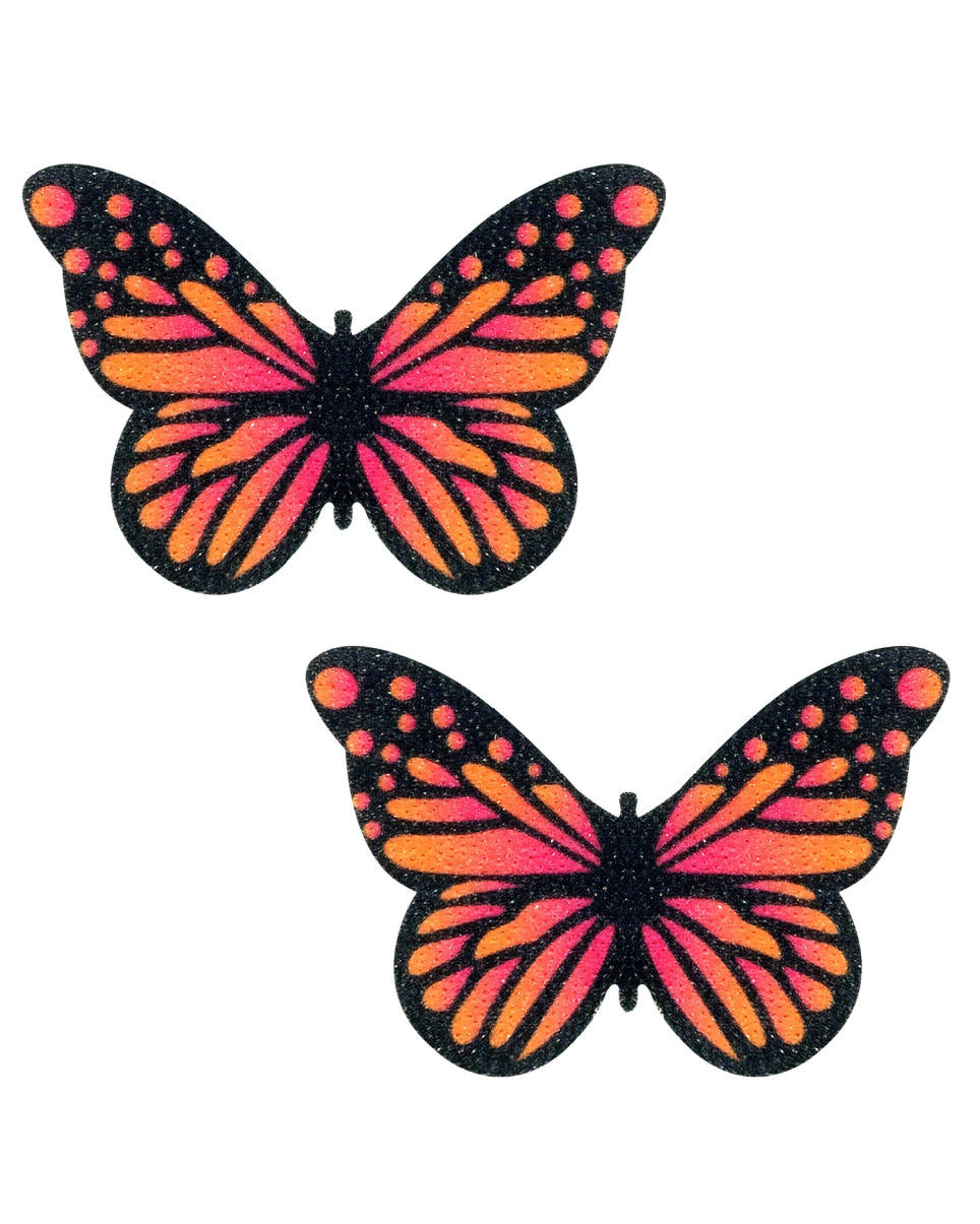 Blacklight Velvet Ombre Butterfly Kisses Pasties - Rave Wonderland