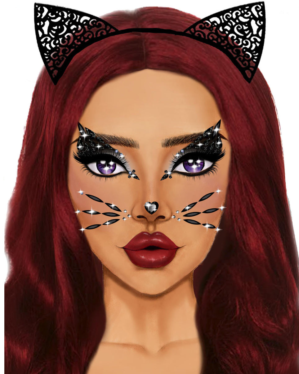 Kitty Bunny Face Jewels - Rave Wonderland