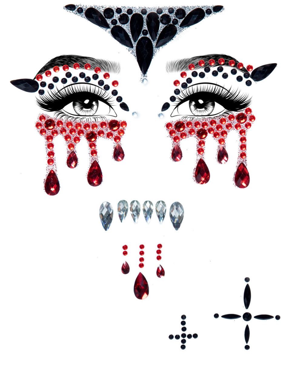 Vampire Blood Face Jewels - Rave Wonderland