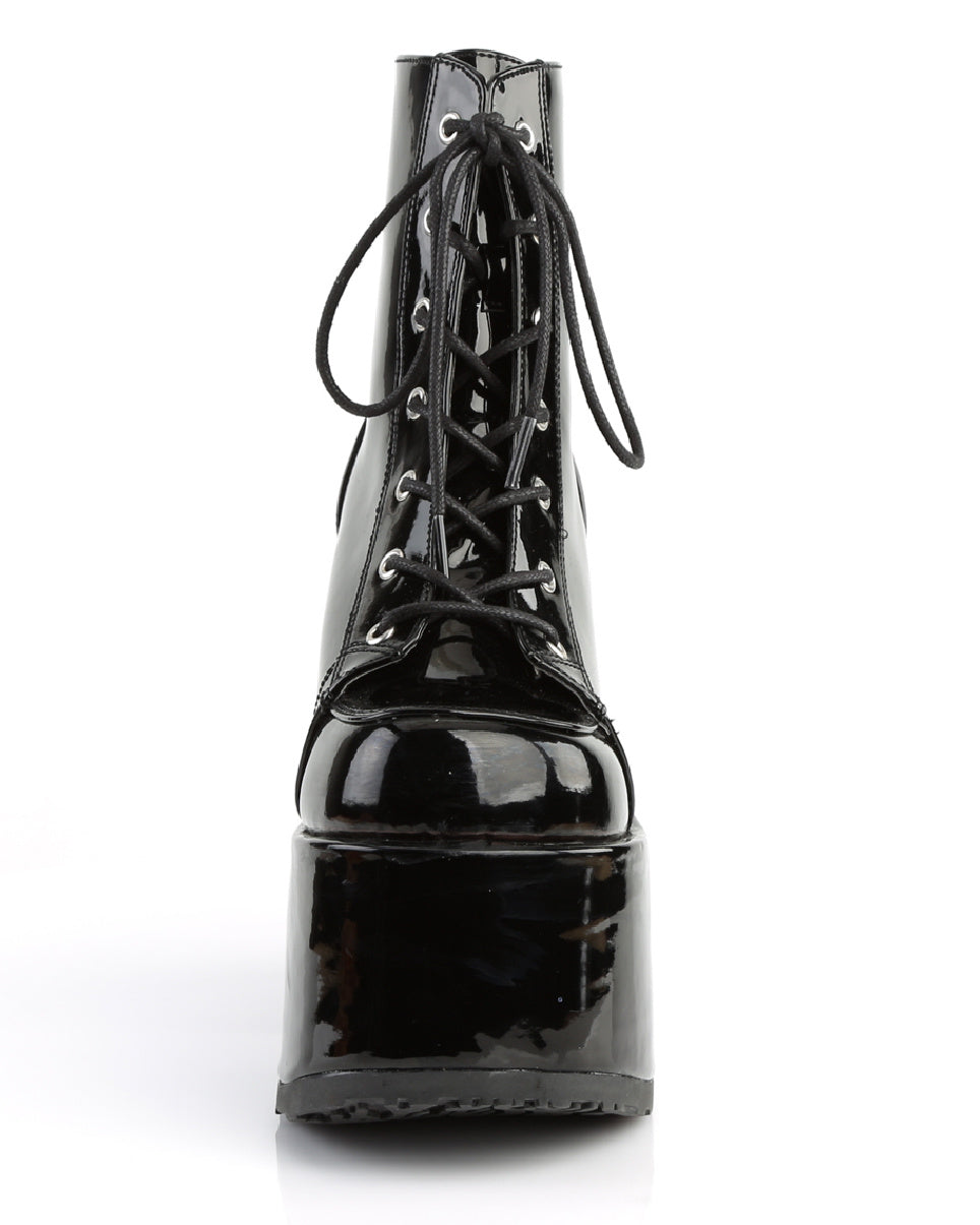 Demonia Camel 203 7 Black Patent