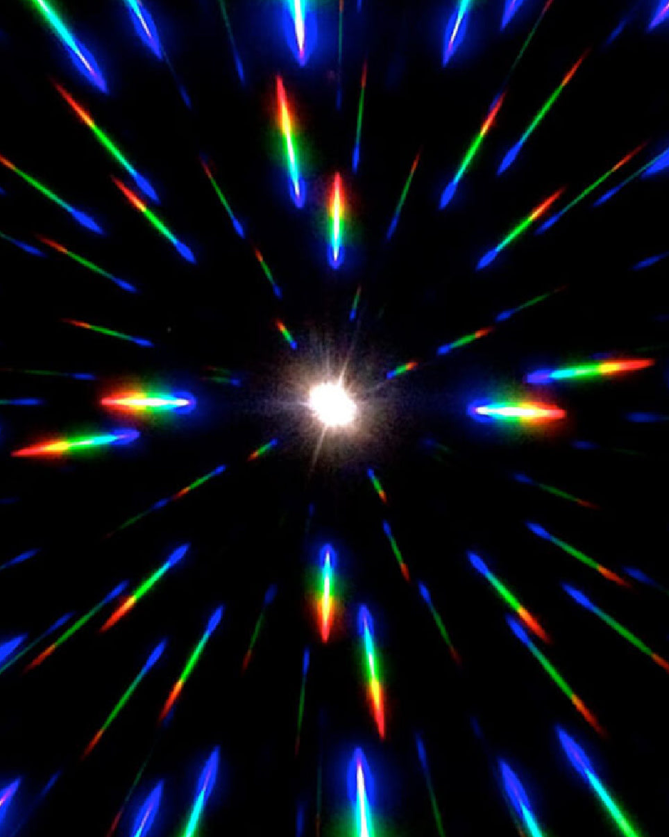 GloFX Galactic Invader Diffraction Visor - Rainbow Gradient - Rave Wonderland