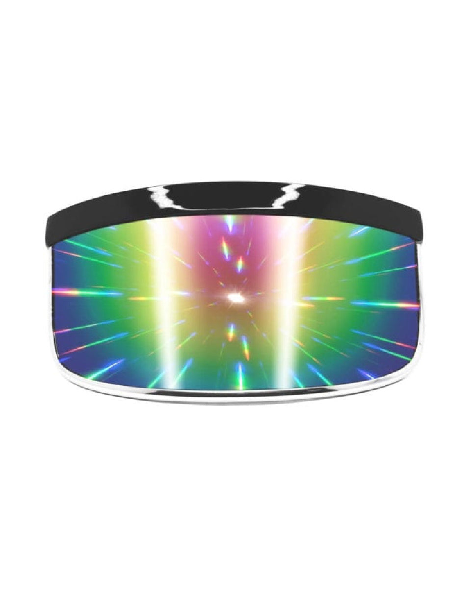 GloFX Galactic Invader Diffraction Visor - Rainbow Gradient - Rave Wonderland