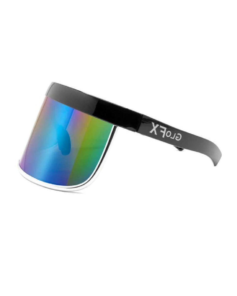 GloFX Galactic Invader Diffraction Visor - Rainbow Gradient - Rave Wonderland