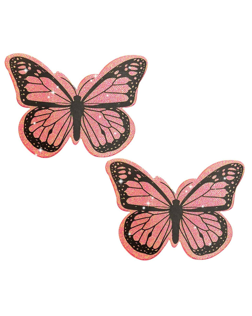 Rose Pink Shimmer Butterfly Pasties