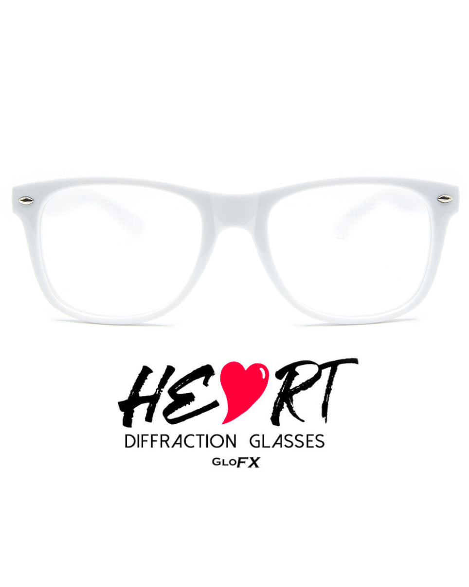 GloFX Heart Diffraction Glasses - Rave Wonderland