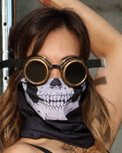 Black Skull Face Mask -  rave wear, rave outfits, edc, booty shorts