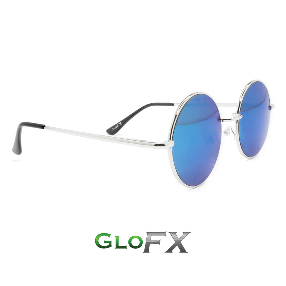 GloFX Imagine Diffraction Glasses Blue Mirror - Rave Wonderland