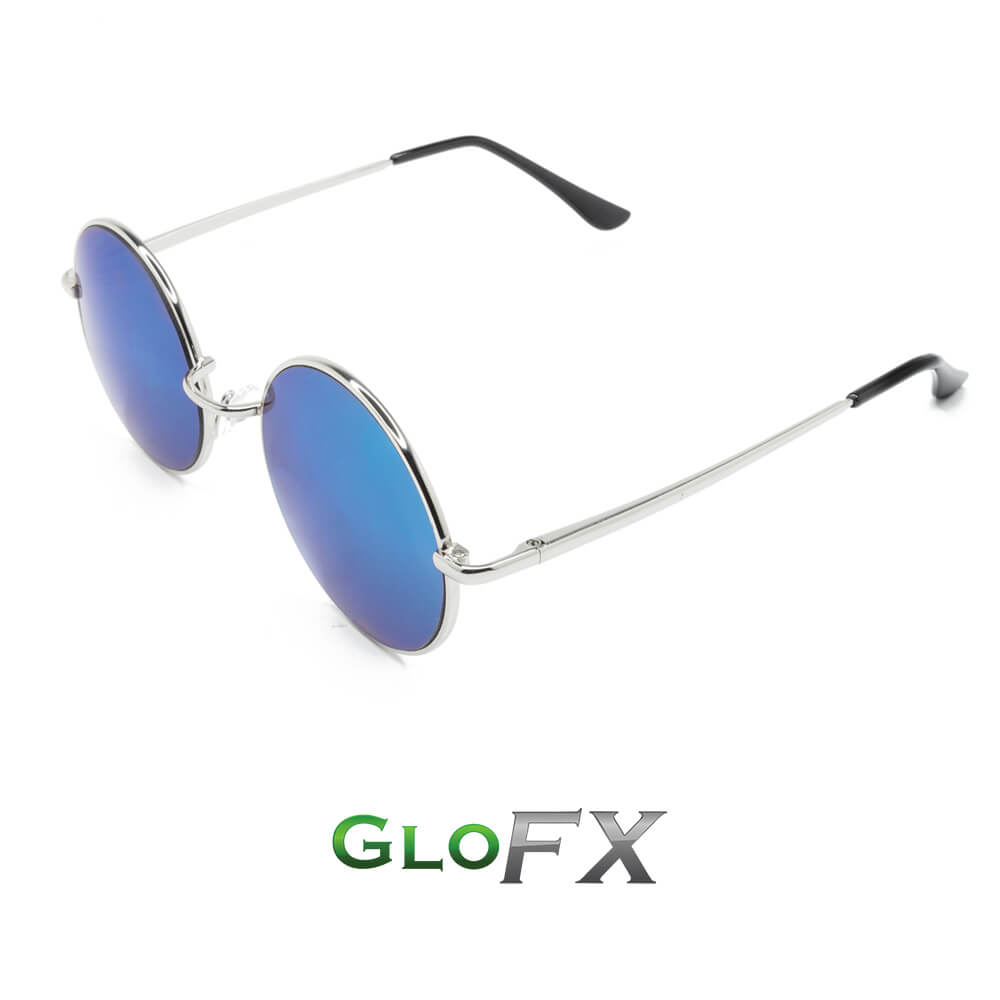 GloFX Imagine Diffraction Glasses Blue Mirror - Rave Wonderland