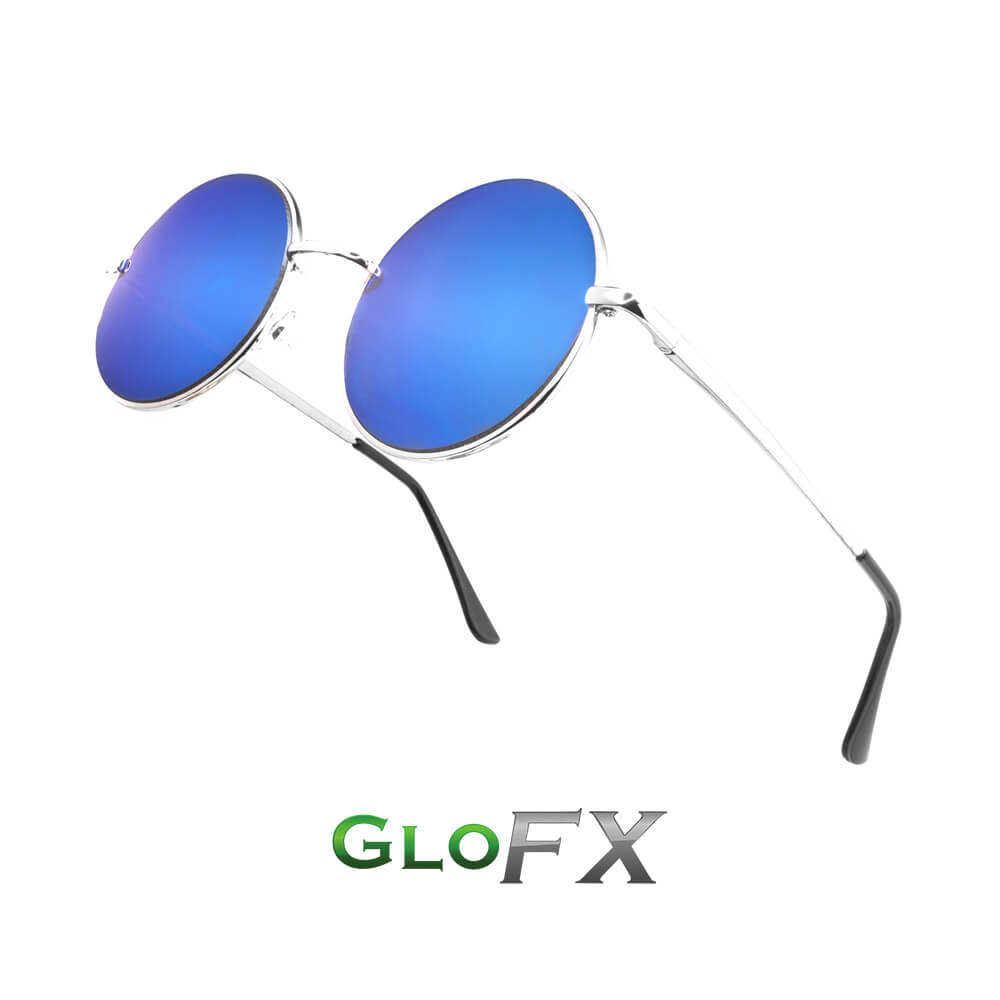 GloFX Imagine Diffraction Glasses Blue Mirror - Rave Wonderland