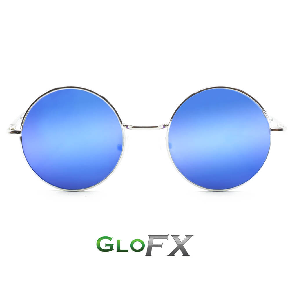 GloFX Imagine Diffraction Glasses Blue Mirror - Rave Wonderland