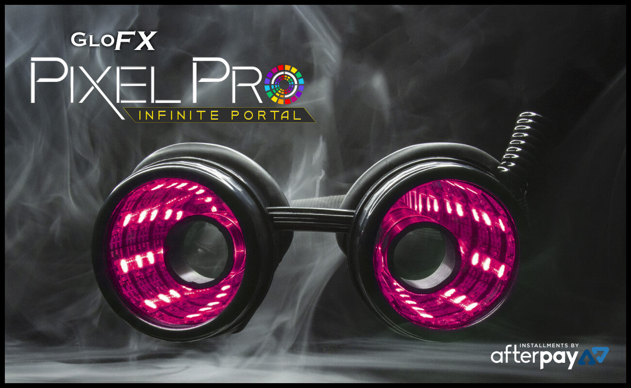 GloFX Pixel Pro Infinite Portal Goggles - Rave Wonderland