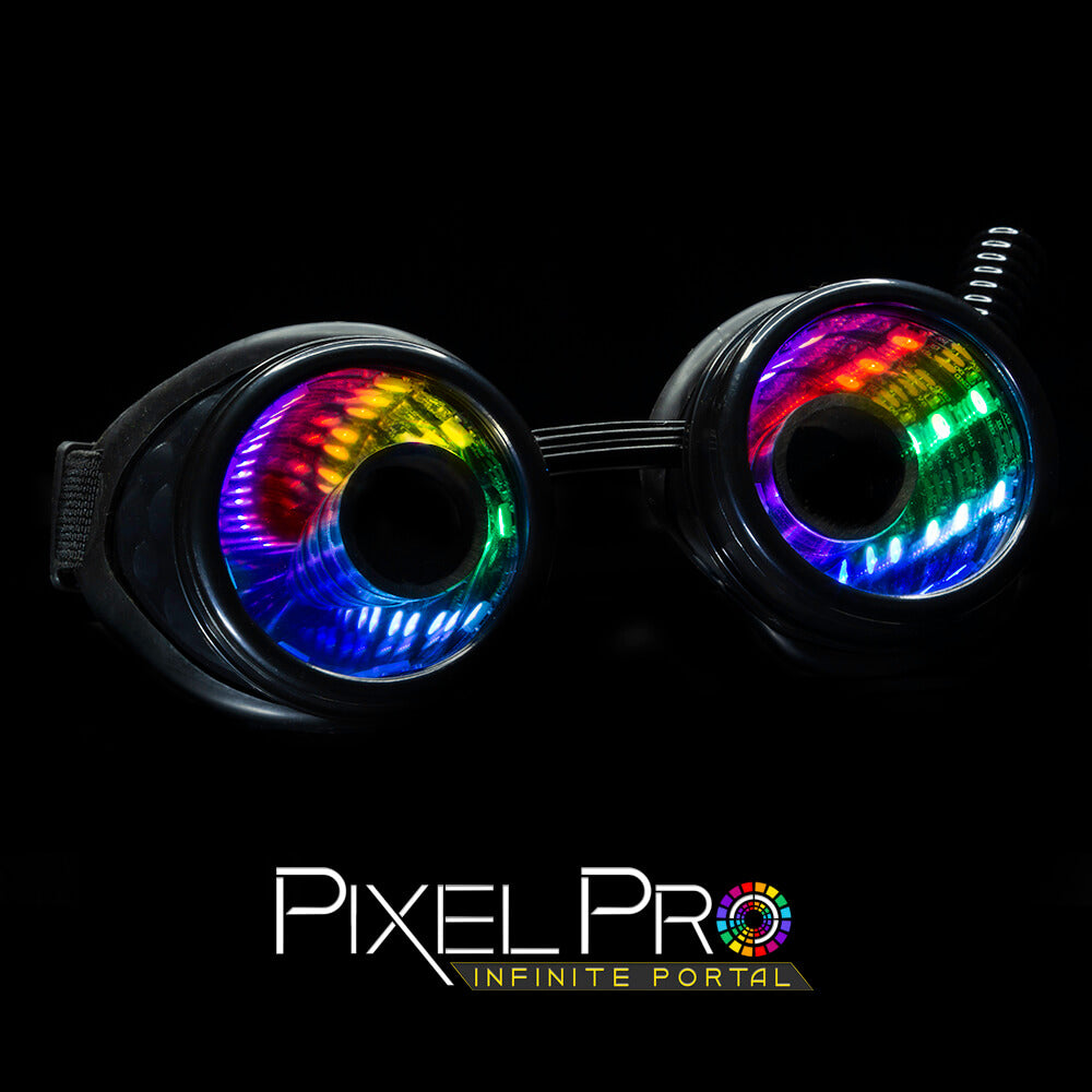 GloFX Pixel Pro Infinite Portal Goggles - Rave Wonderland