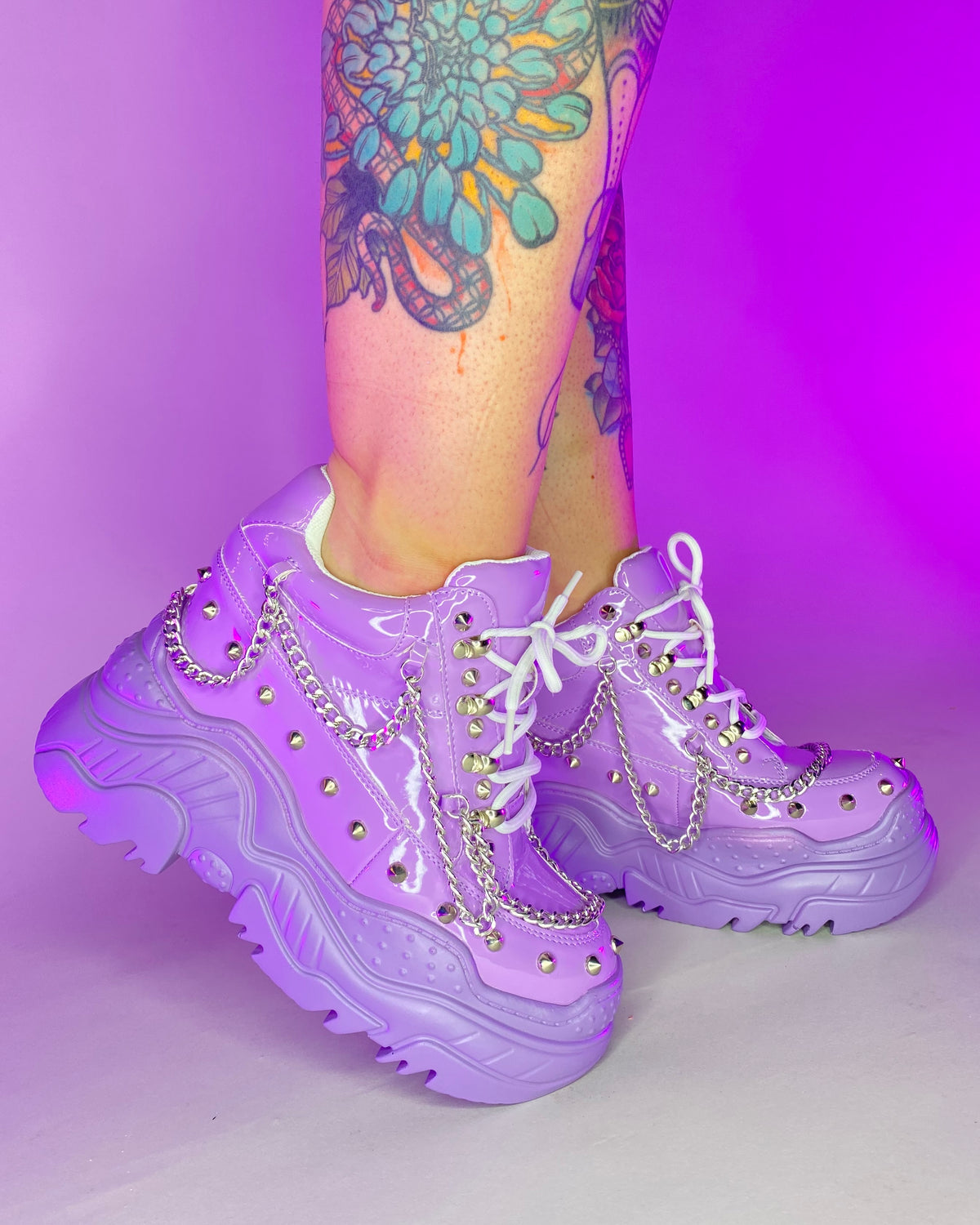 Lavender Space Candy Chain Sneakers