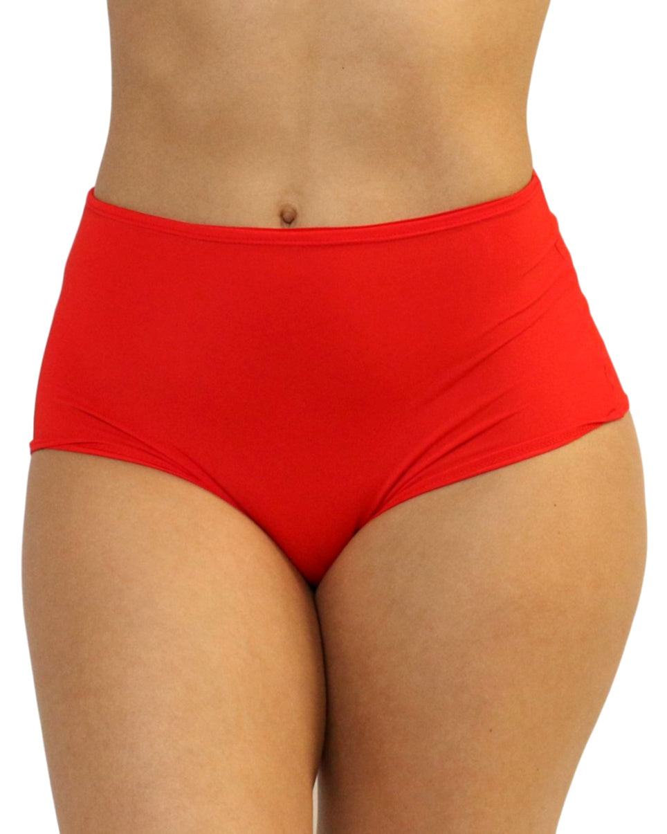 Red High Waist Shorts - Rave Wonderland