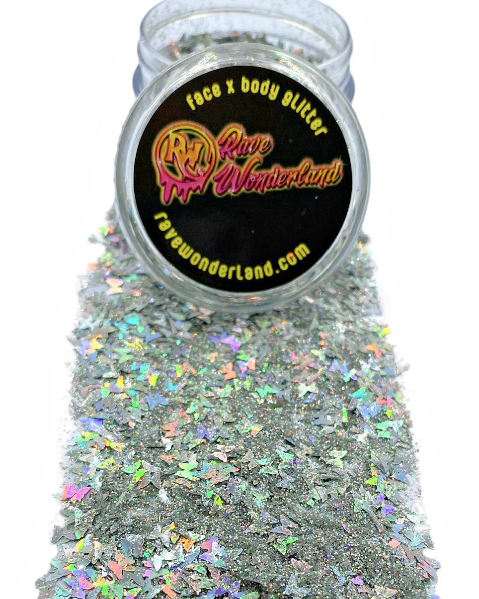 Butterfly Babe Silver Mix Glitter