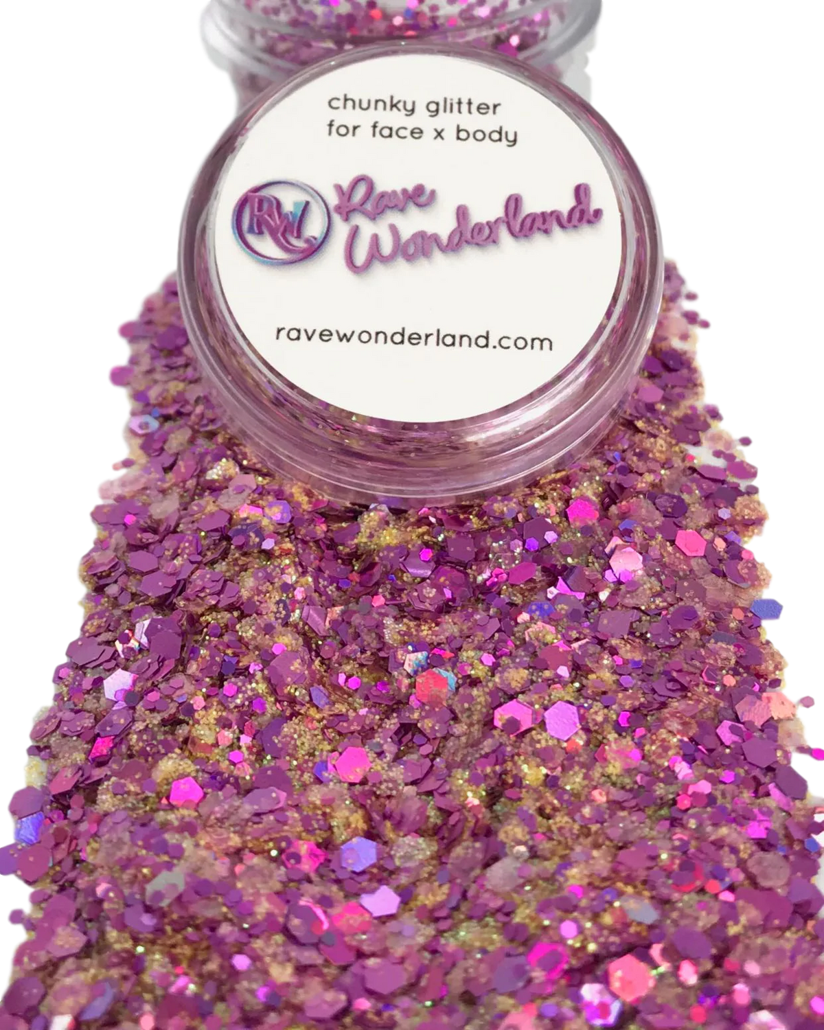Rose Gold Pink Chunky Body and Face Festival Glitter (Large 15 Grams) - Rave Wonderland