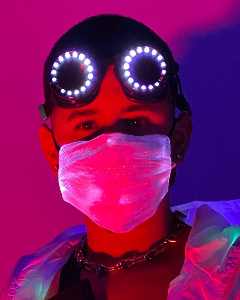 Light Up Rechargeable LED Face Mask - Rave Wonderland