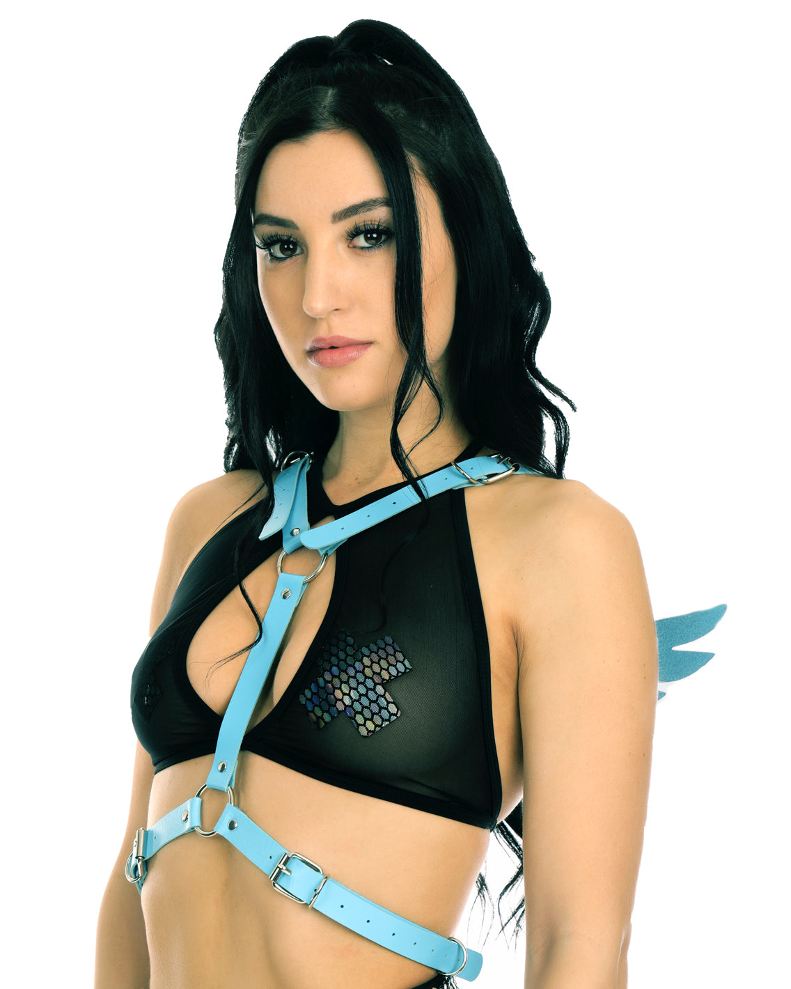 Heaven Sent Faux Leather Wings Harness - Rave Wonderland