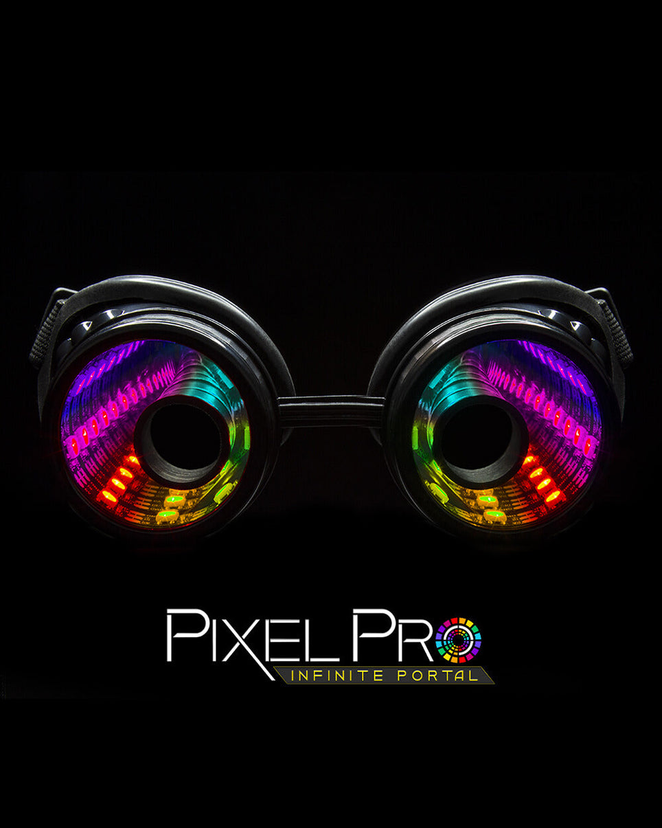 GloFX Pixel Pro Infinite Portal Goggles - Rave Wonderland