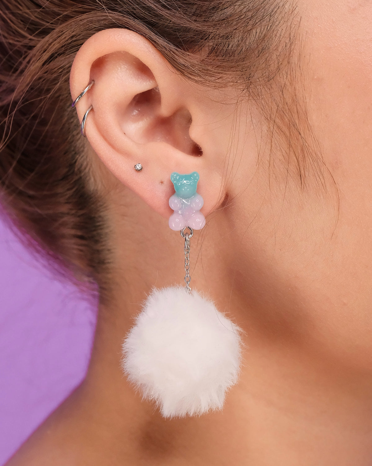 Your Teddy Gummy Bear Plush Earrings - Rave Wonderland