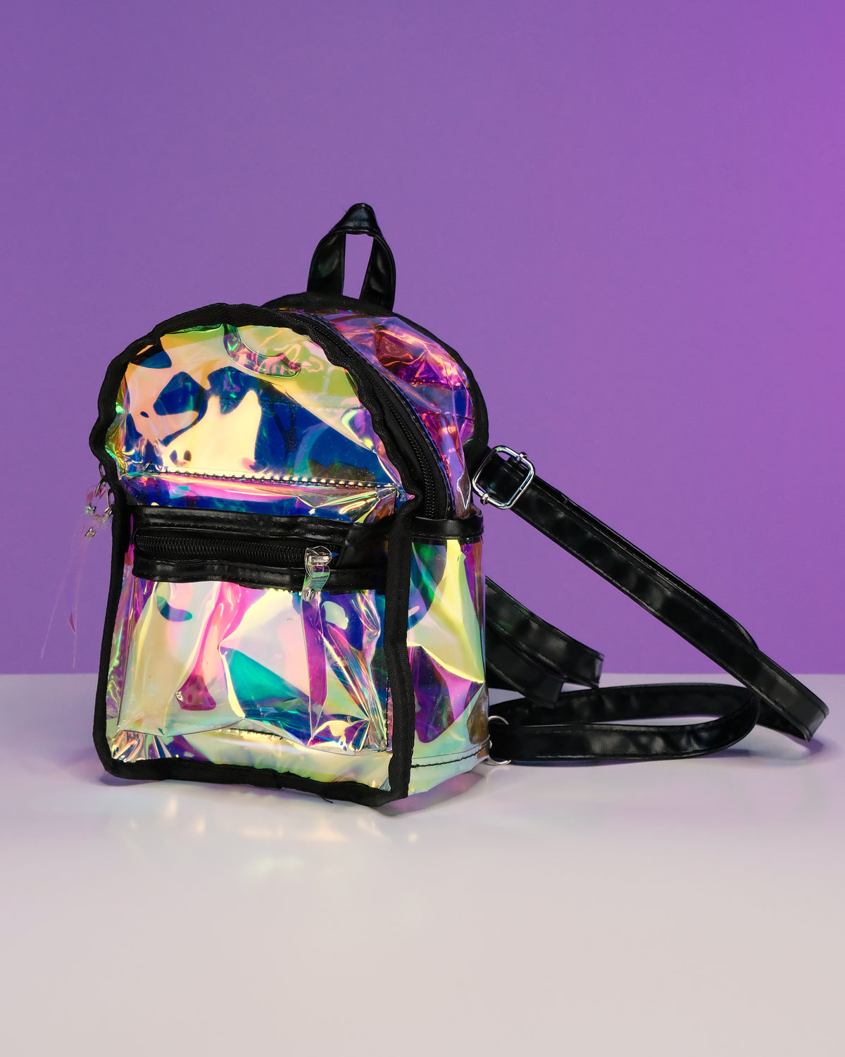 Clear Holographic Mini Backpack