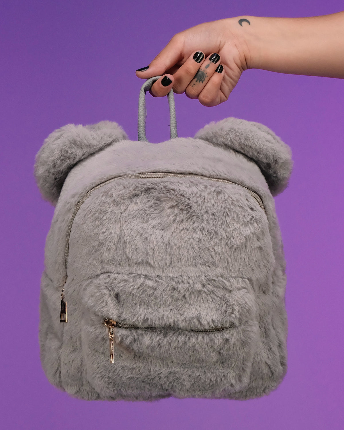 Fuzzy Bear Mini Backpack