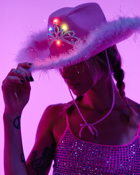 LED Rodeo Princess Cowboy Hat – Rave Wonderland display picture 3