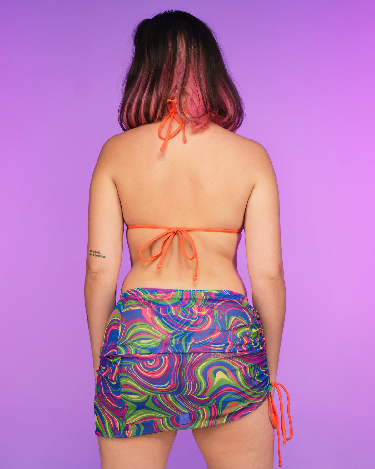 Swirl Vortex 2pc Bikini Skirt Set