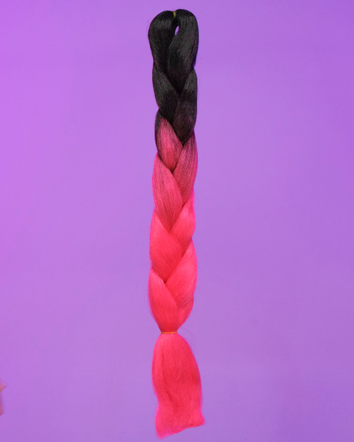 Ombre Black/Neon Pink Braiding Hair Extensions - Rave Wonderland