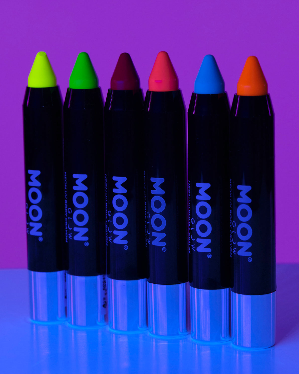 (Package Of 6) Moon Radio Active Body Crayons - Rave Wonderland