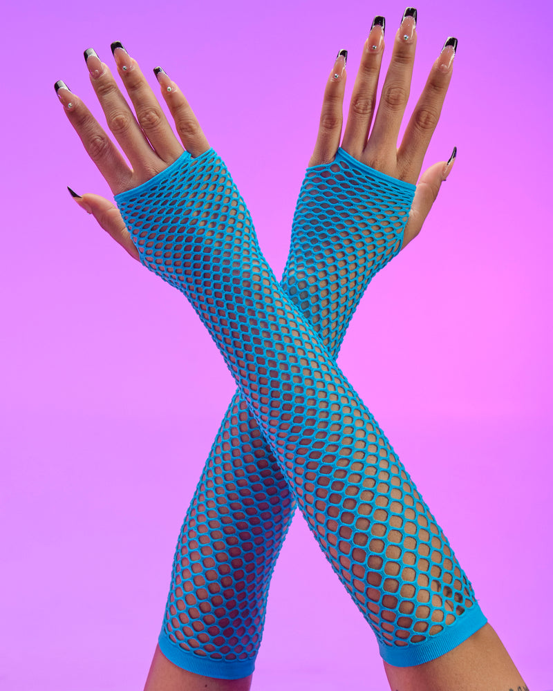 Fishnet Fingerless Gloves - Rave Wonderland