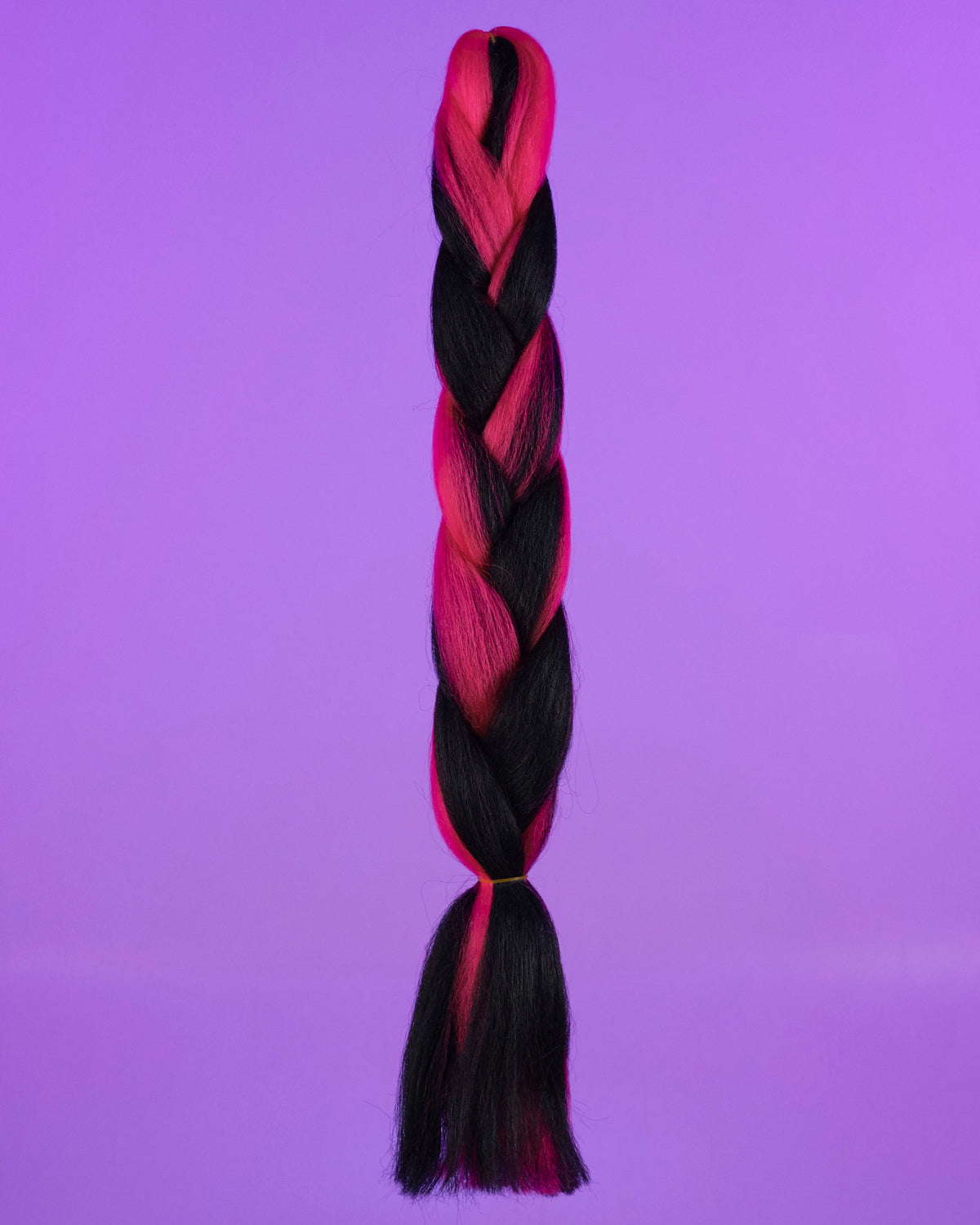 24" Pink and Black Braiding Hair Extensions