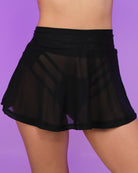 Black Mesh Skater Skirt - Rave Wonderland