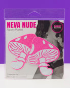 Neon UV Pink Glitter Toadstool Pasties - Rave Wonderland