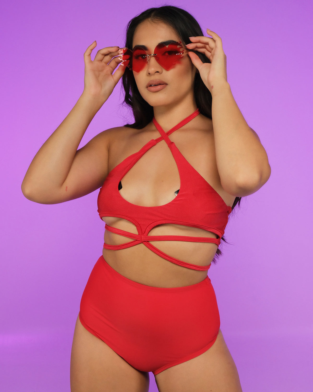 Red Matrix Strappy Top