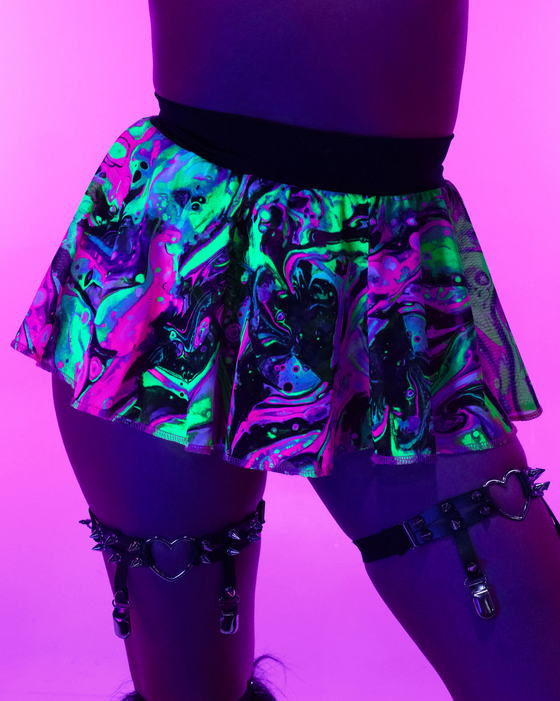 Rolita Couture X RW Acid Waves Mini Skirt