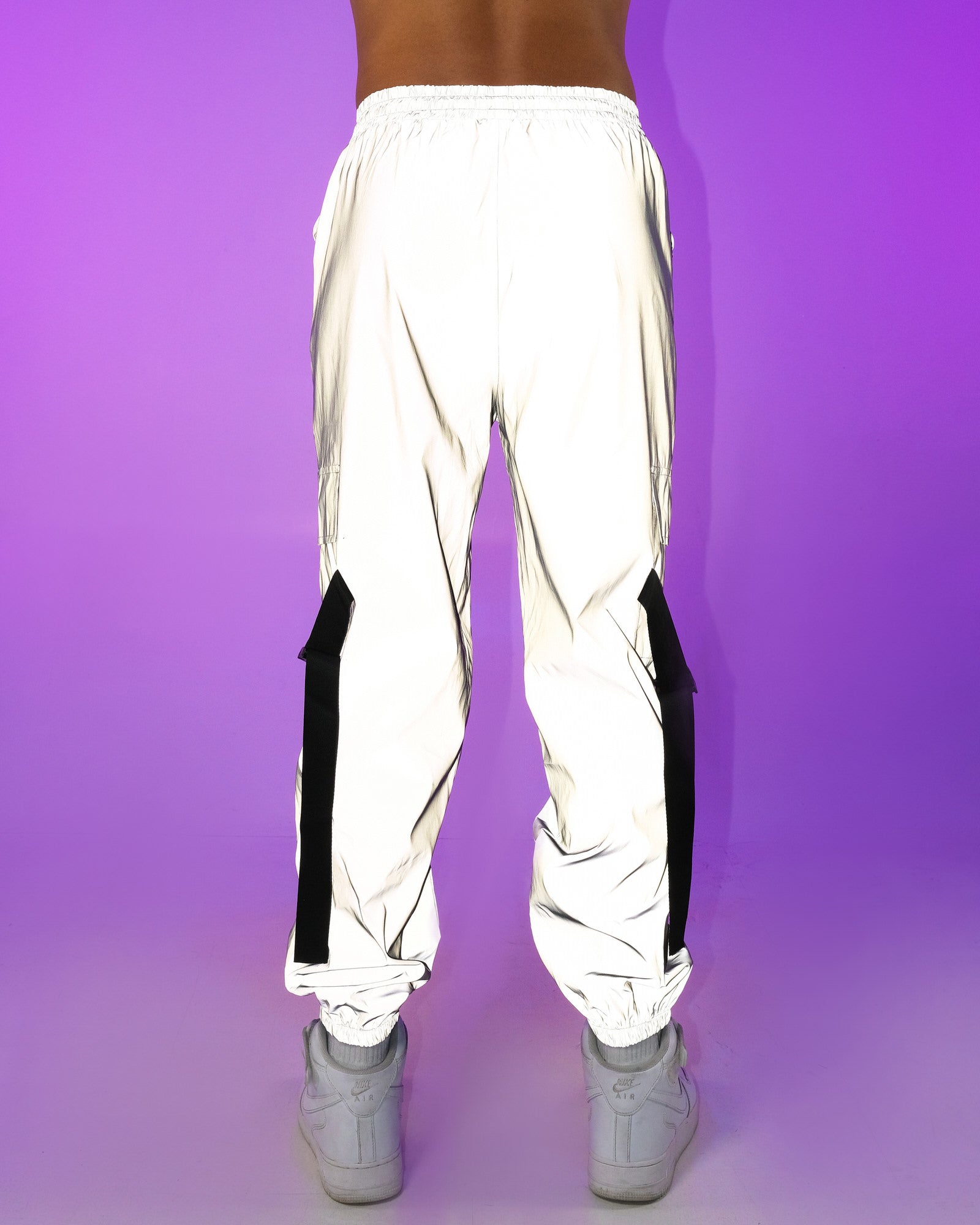 Flash Reflective Cargo Pants Rave Wonderland