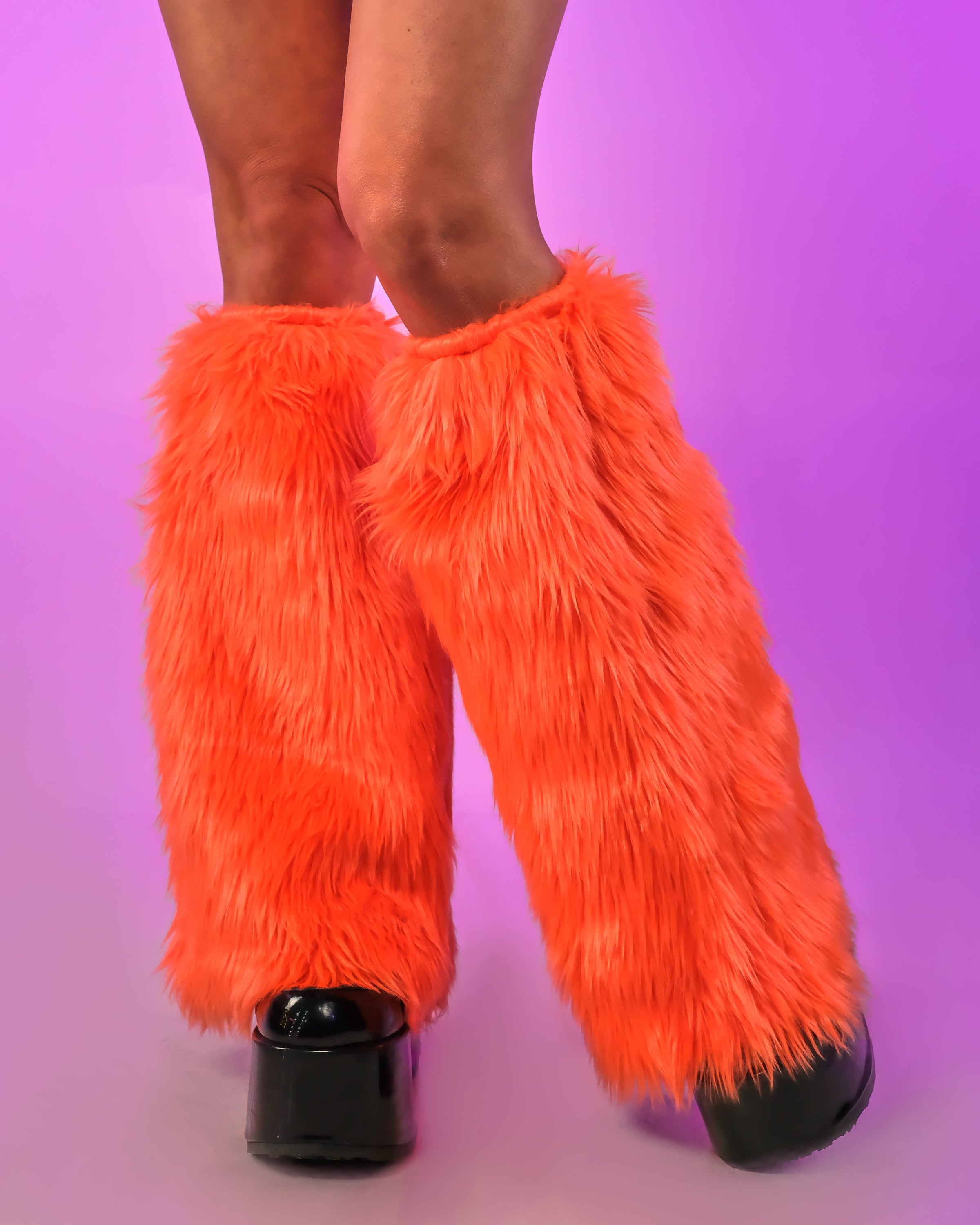 Solid Fluffy Leg Warmers Rave Wonderland