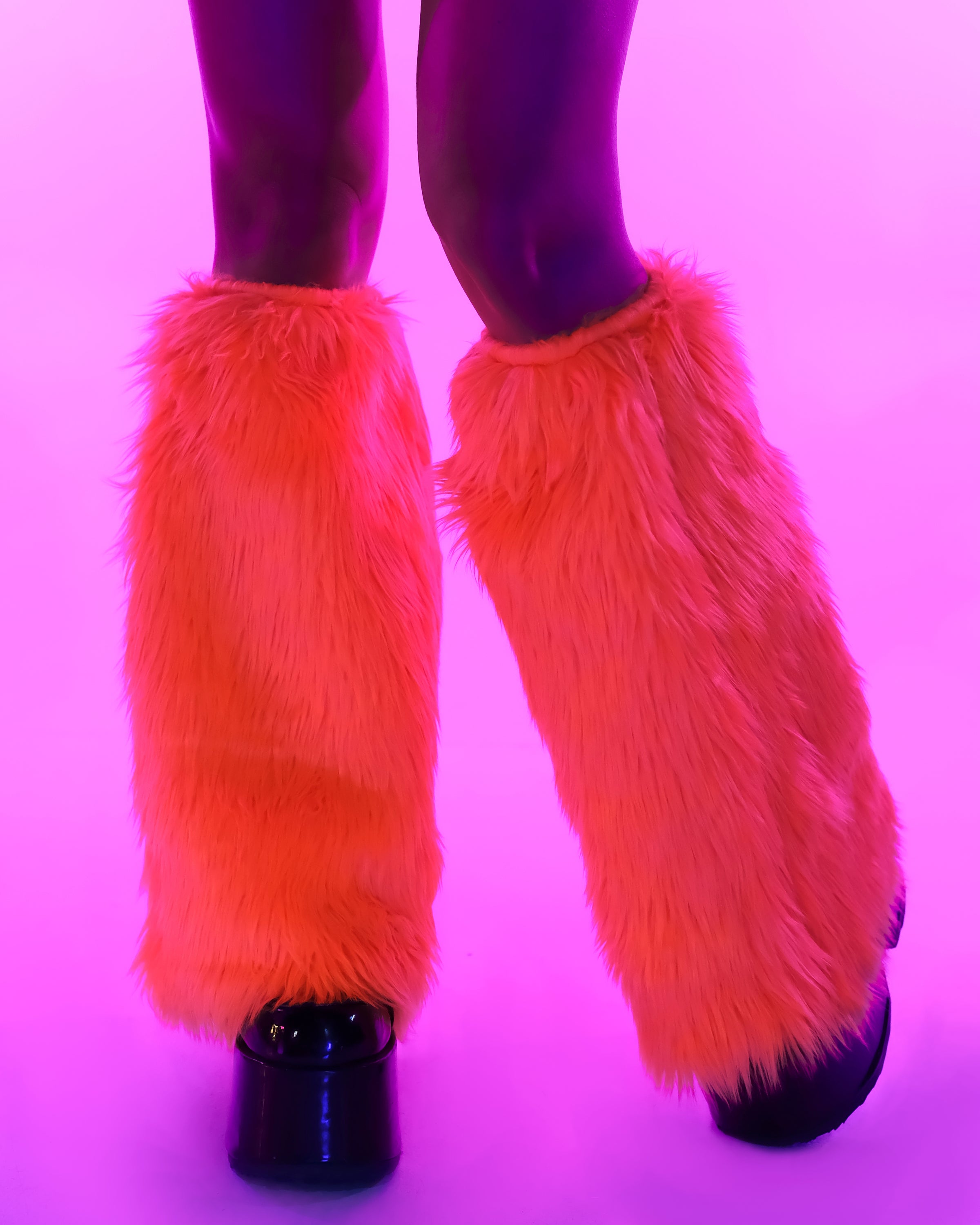 Solid Fluffy Leg Warmers Rave Wonderland