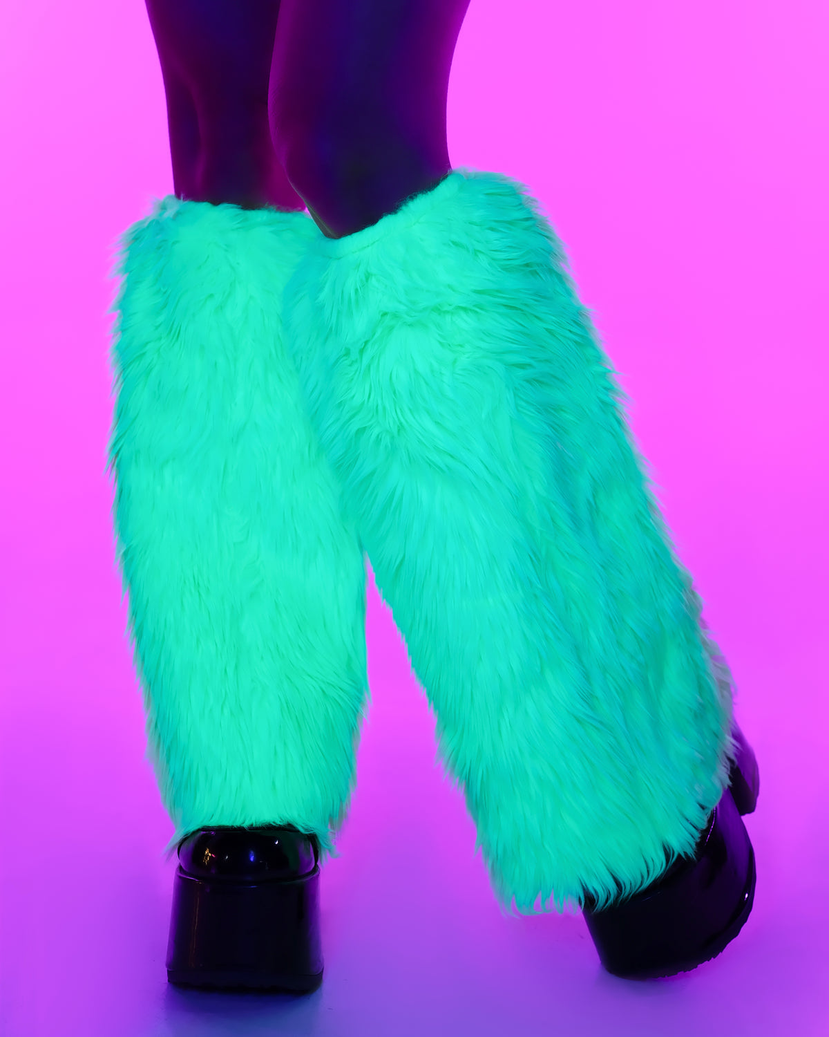 Demonia Yeti-08 - Neon Green Faux Fur