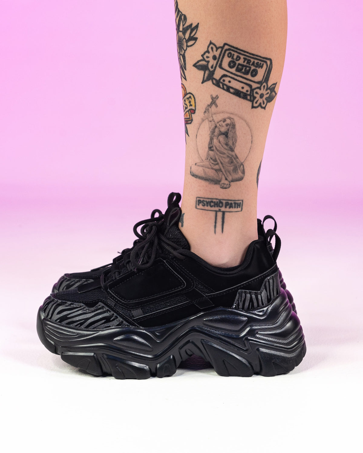 Black All That Platform Sneakers