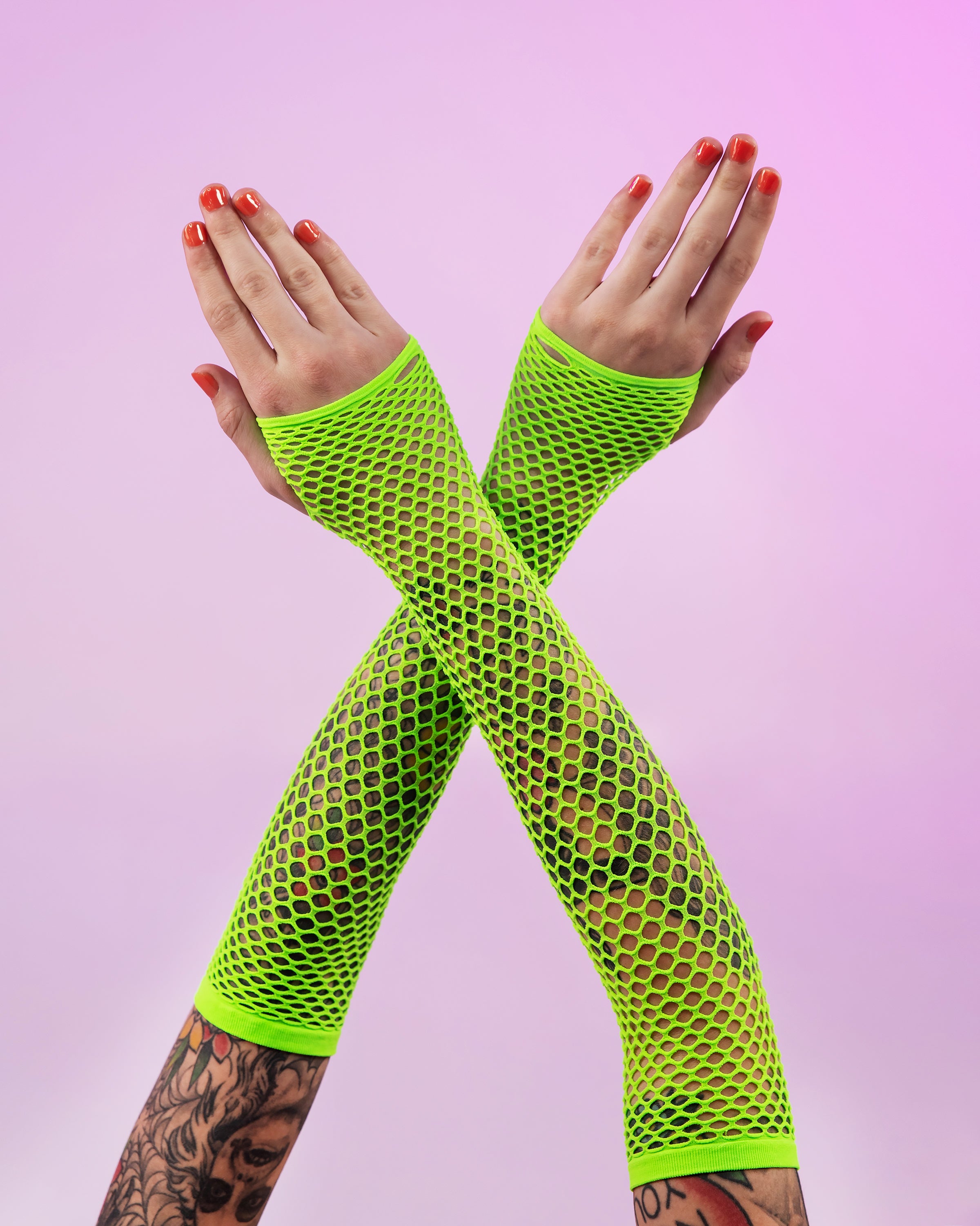 Fishnet Fingerless Gloves - Rave Wonderland